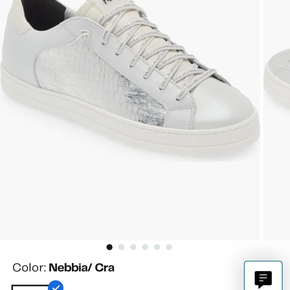 NWT P448 John Croc Embossed Sneaker (Women) Nebbia/Cra Size 39 - Picture 10 of 14